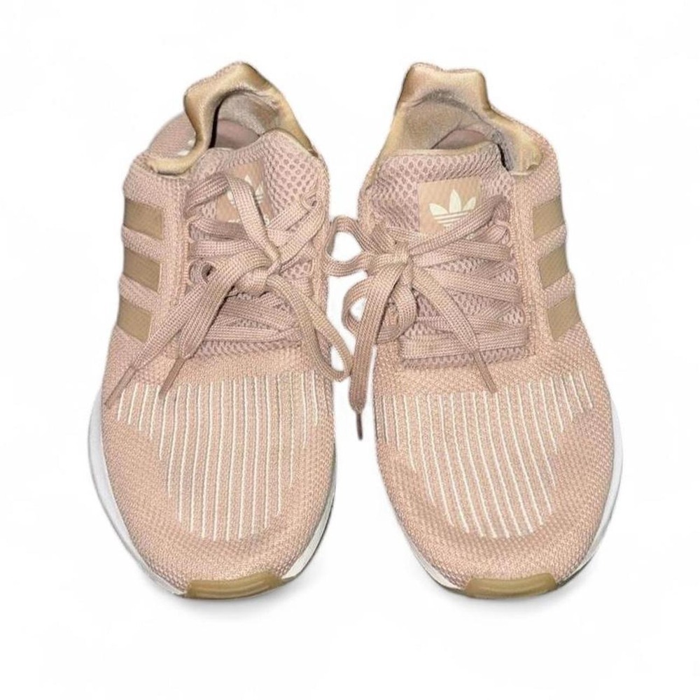 Adidas Swift Run Shoes Womens Size 6.5 Beige Mesh Knit Ash Pearl Beige